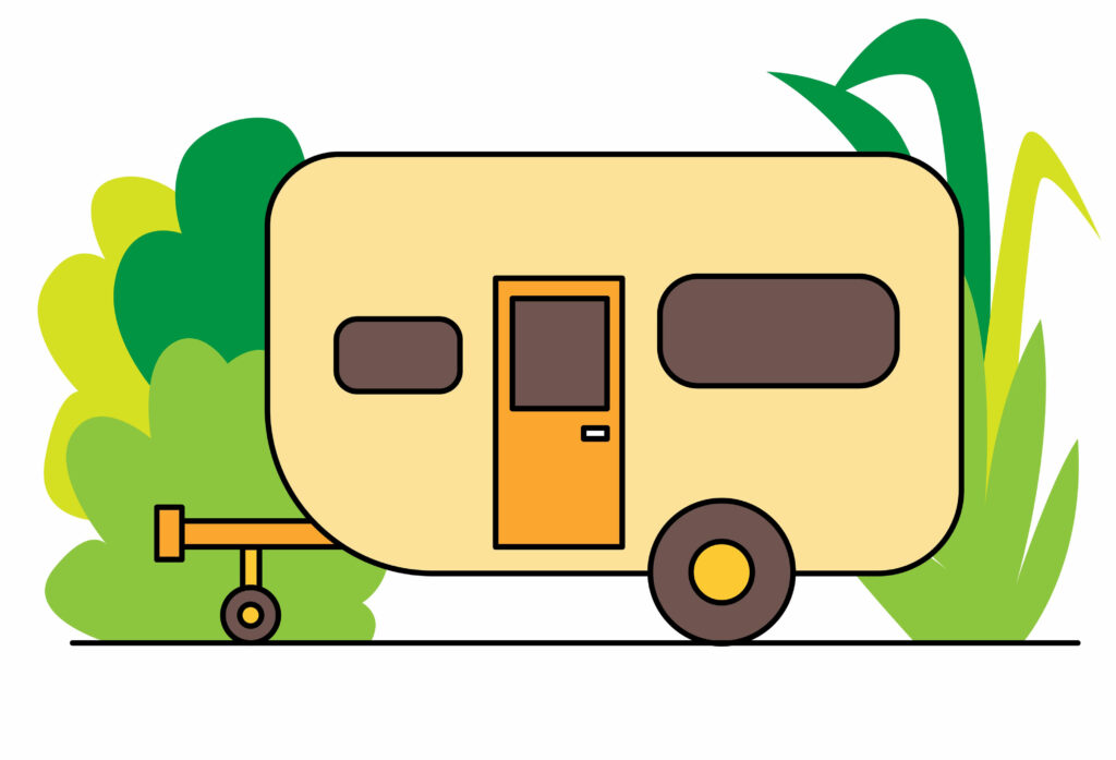 How to draw a camper
