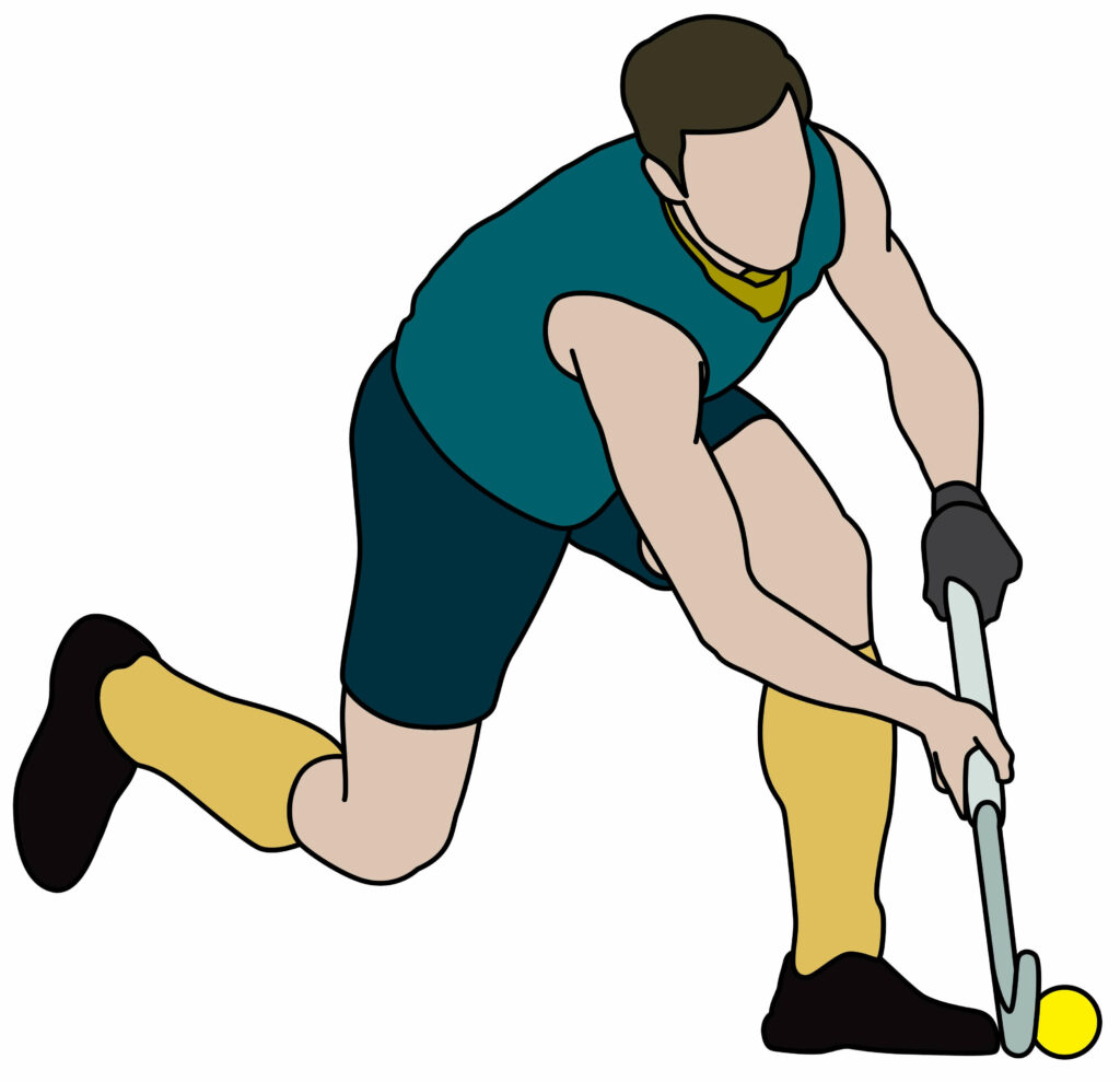 How To Draw A Field Hockey Player