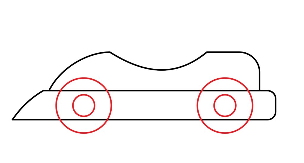 How to Draw wheels of a go-kart