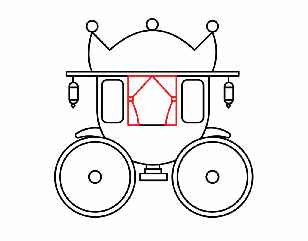 How to Draw the curtains of a horse carriage
