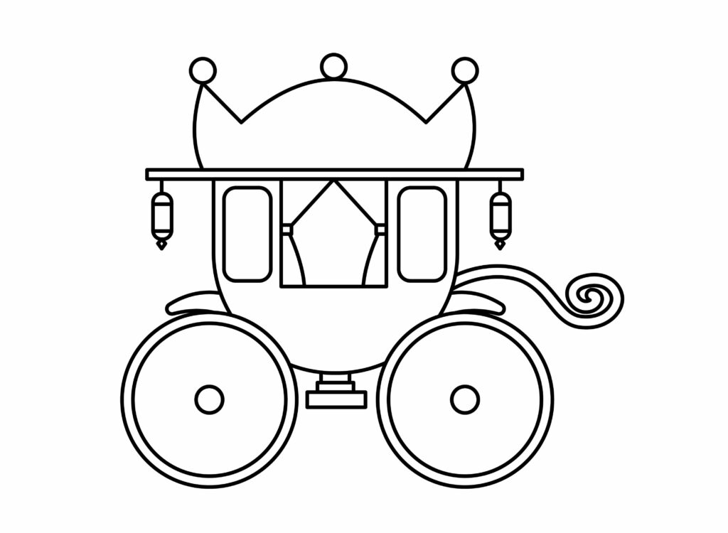 How to draw a horse carriage