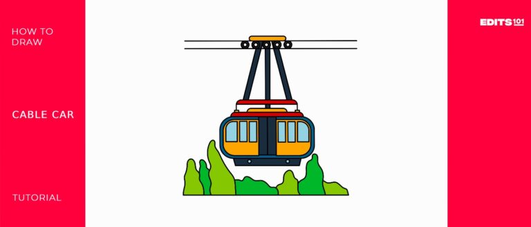How To Draw A Cable Car | A Fun Tutorial