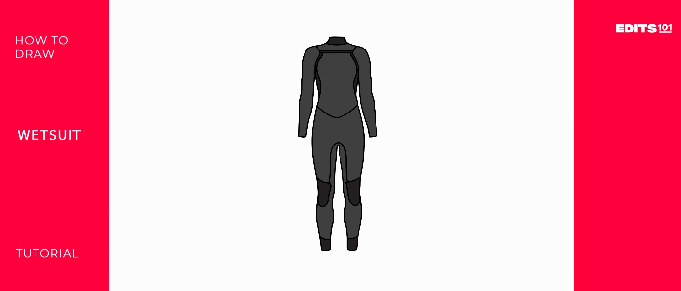 How to draw a wetsuit