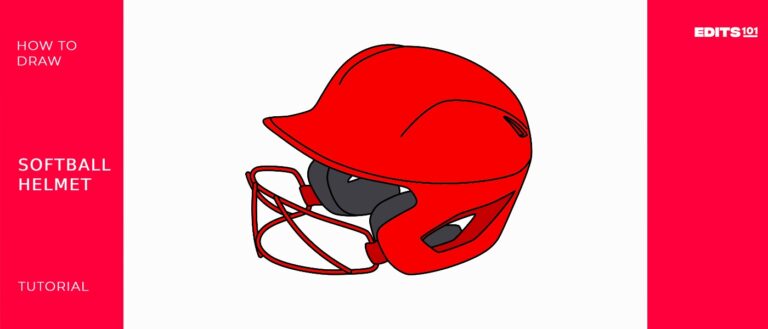 How To Draw A Softball Helmet | Simple And Effective