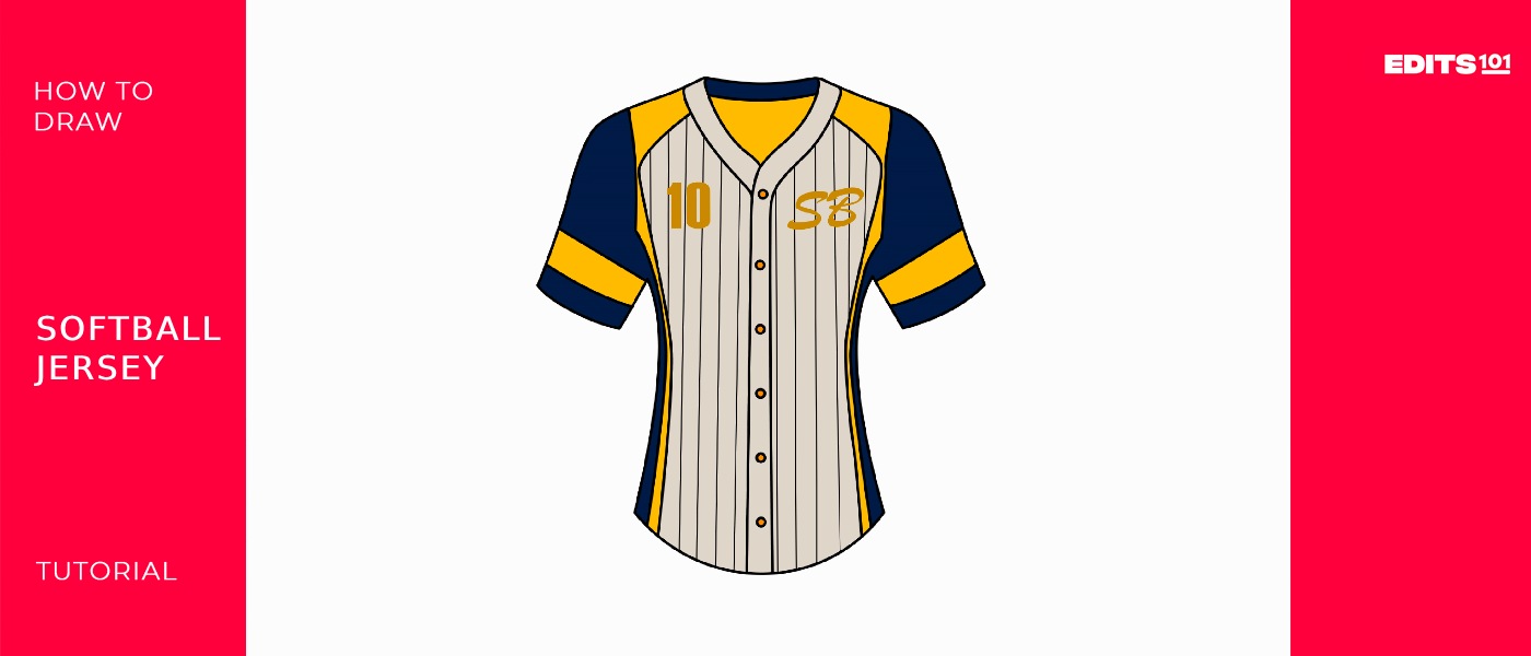 How to draw softball jersey
