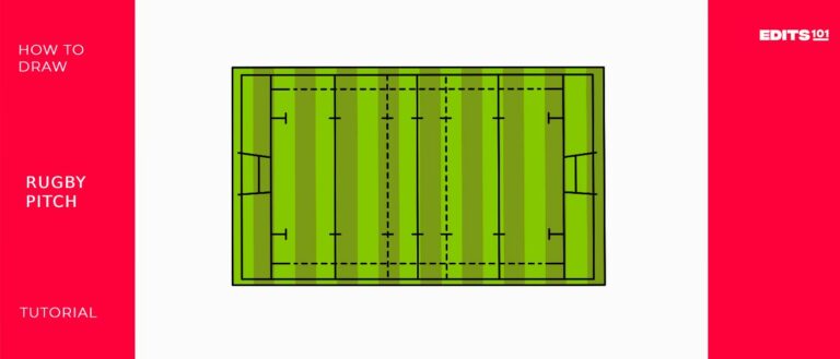 How To Draw A Rugby Pitch | An Easy Step-By-Step Tutorial