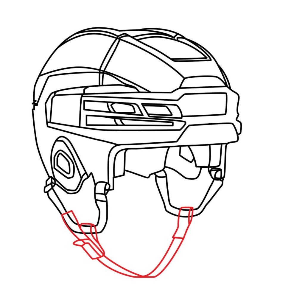 How to Draw an Ice Hockey Helmet