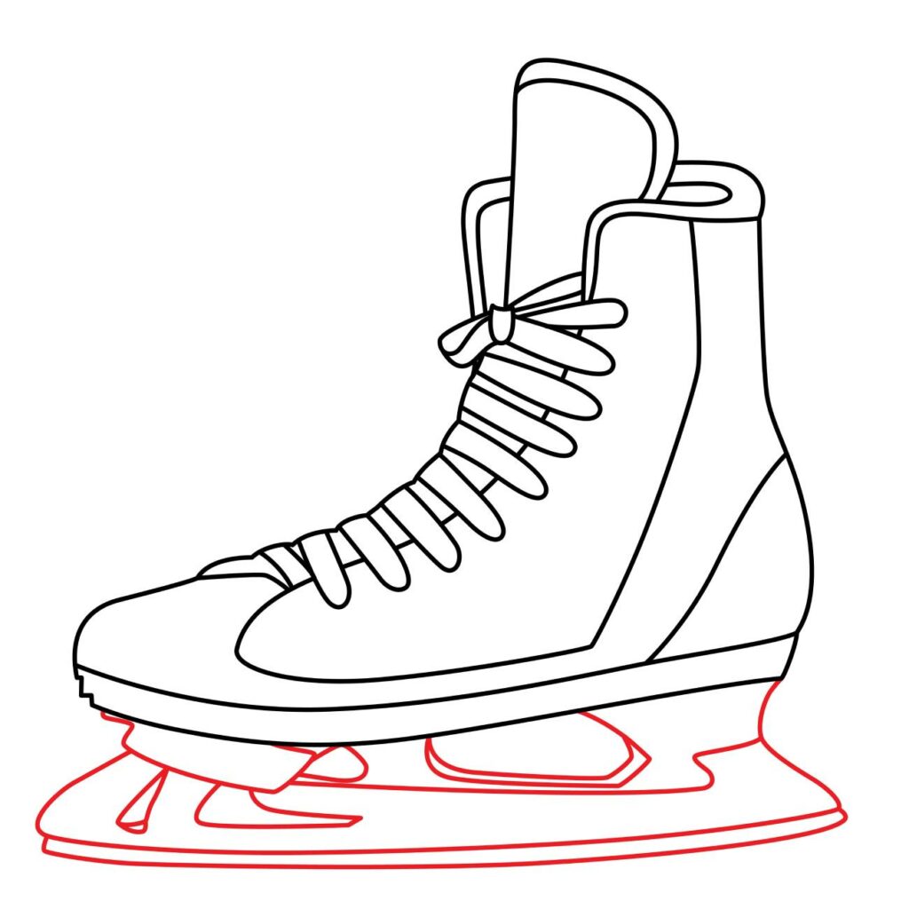 How to Draw Ice Hockey Skates