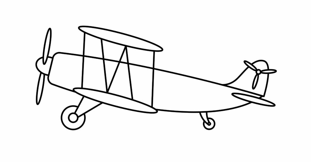 How To Draw An Old Biplane And Monoplane