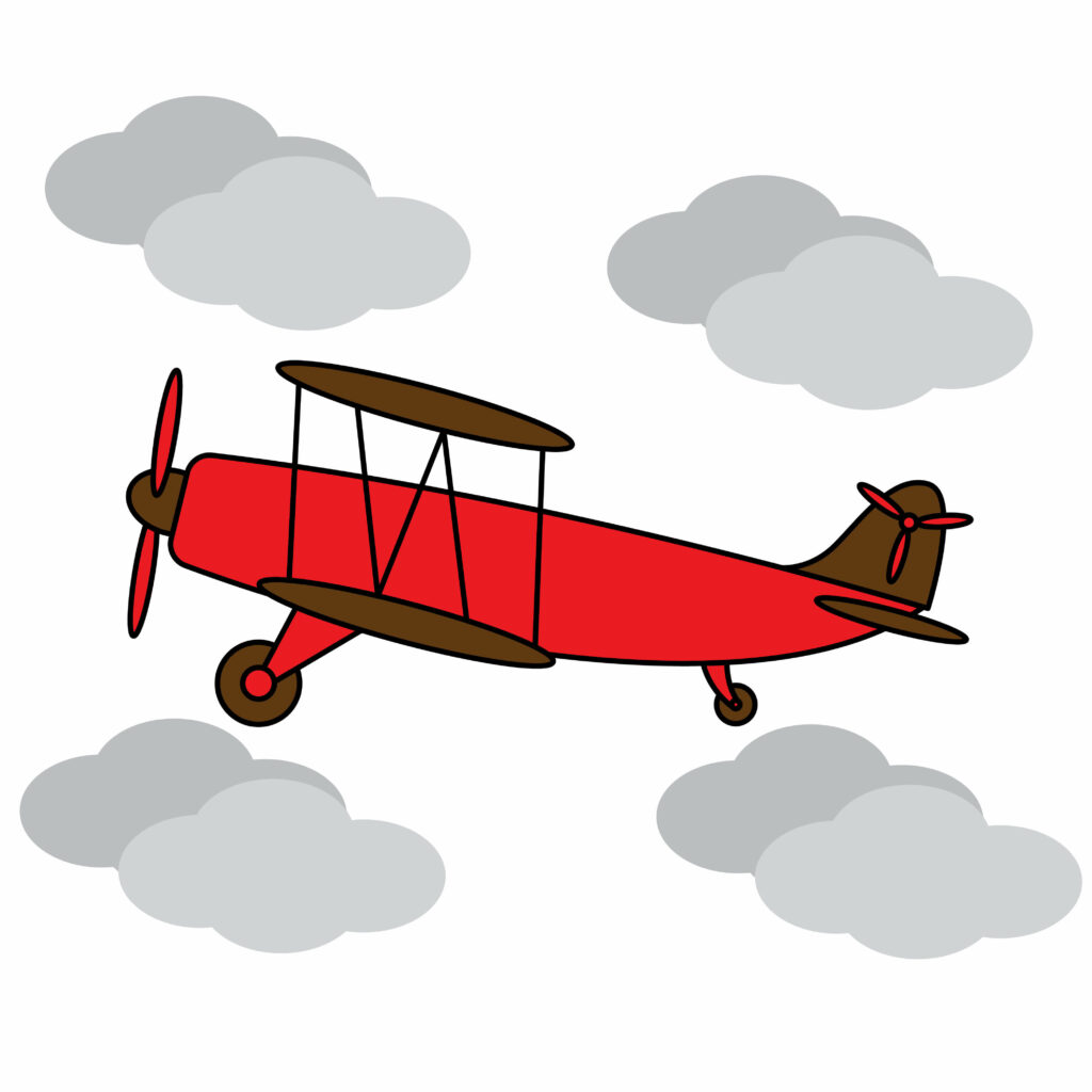 How To Draw An Old Biplane And Monoplane