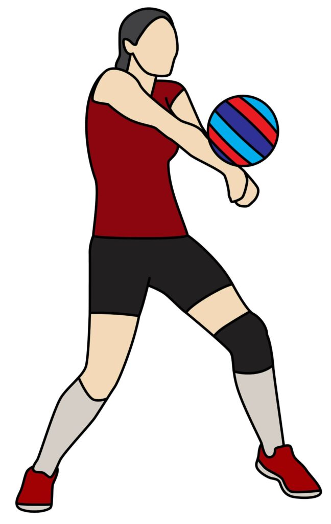 How to add color to the volleyball player