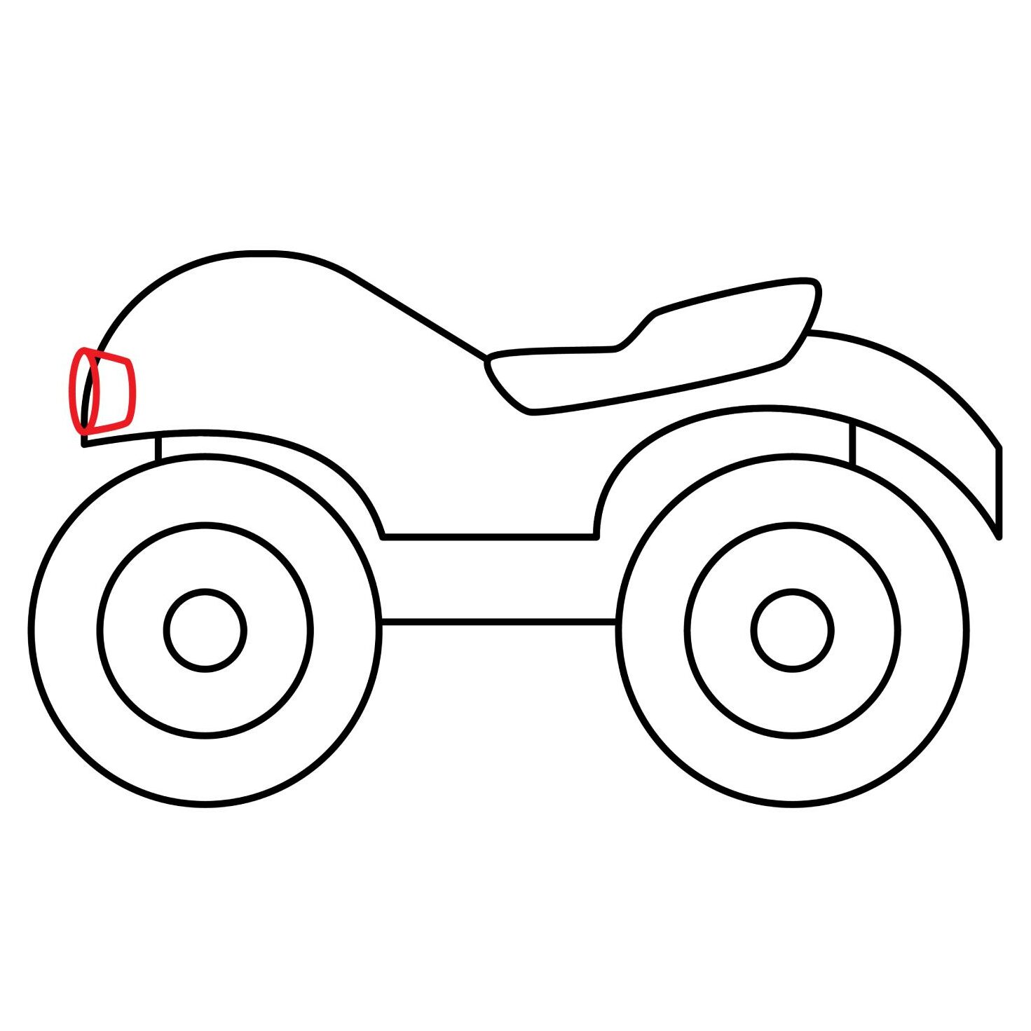 how to draw a quad bike