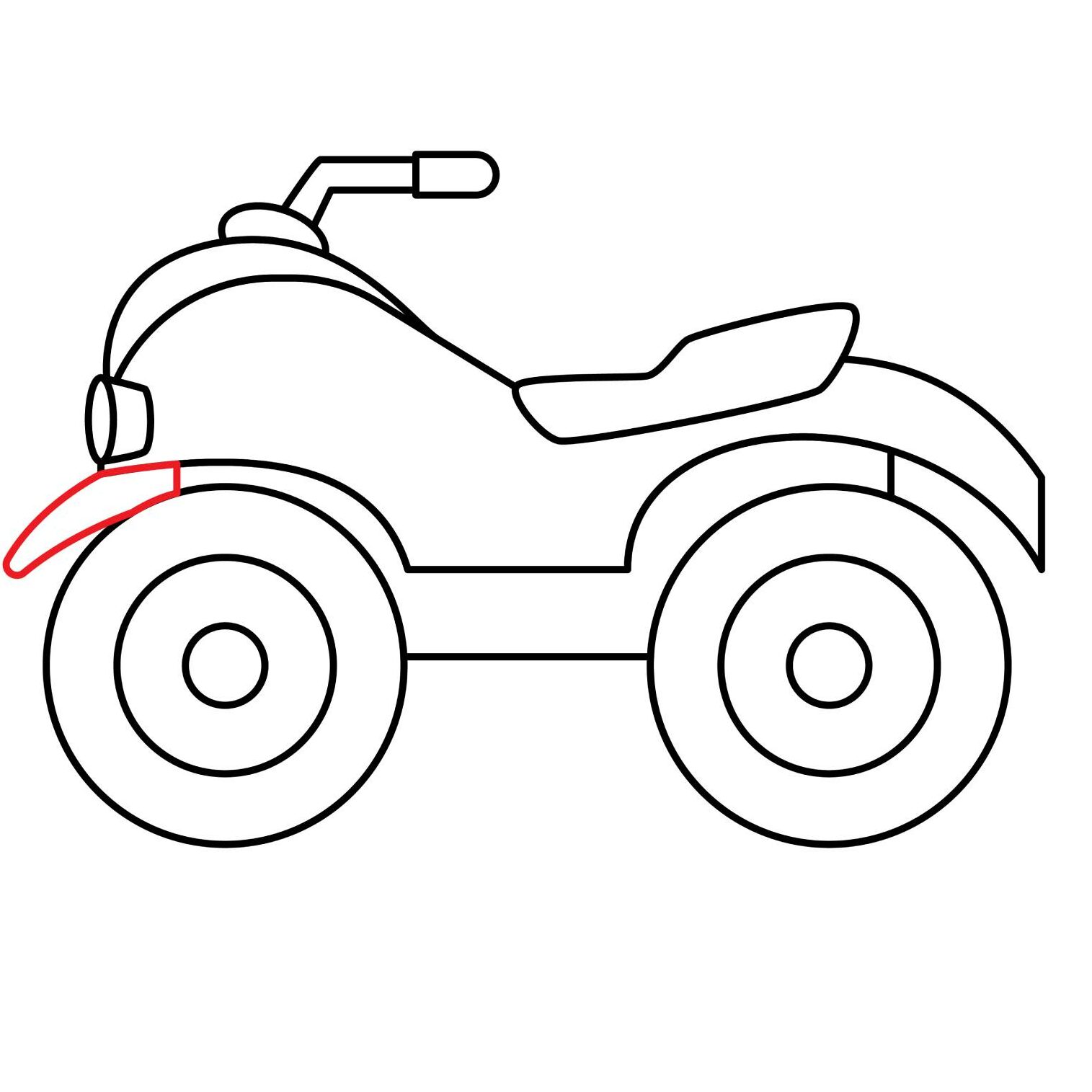 how to draw a quad bike