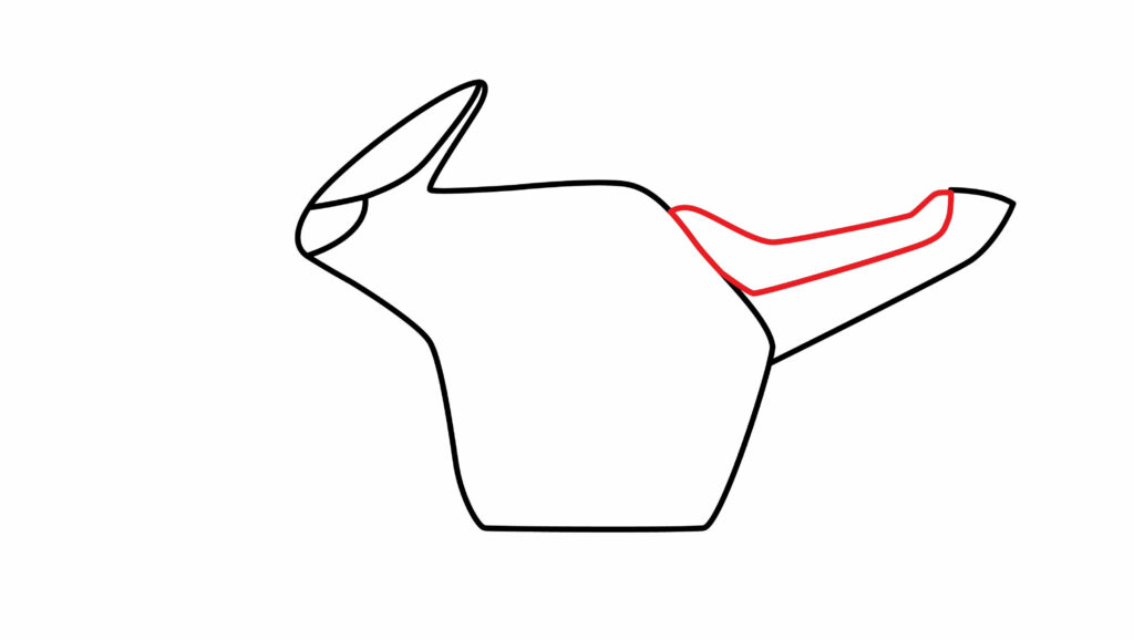 How to Draw the back seat of a racing motorcycle 