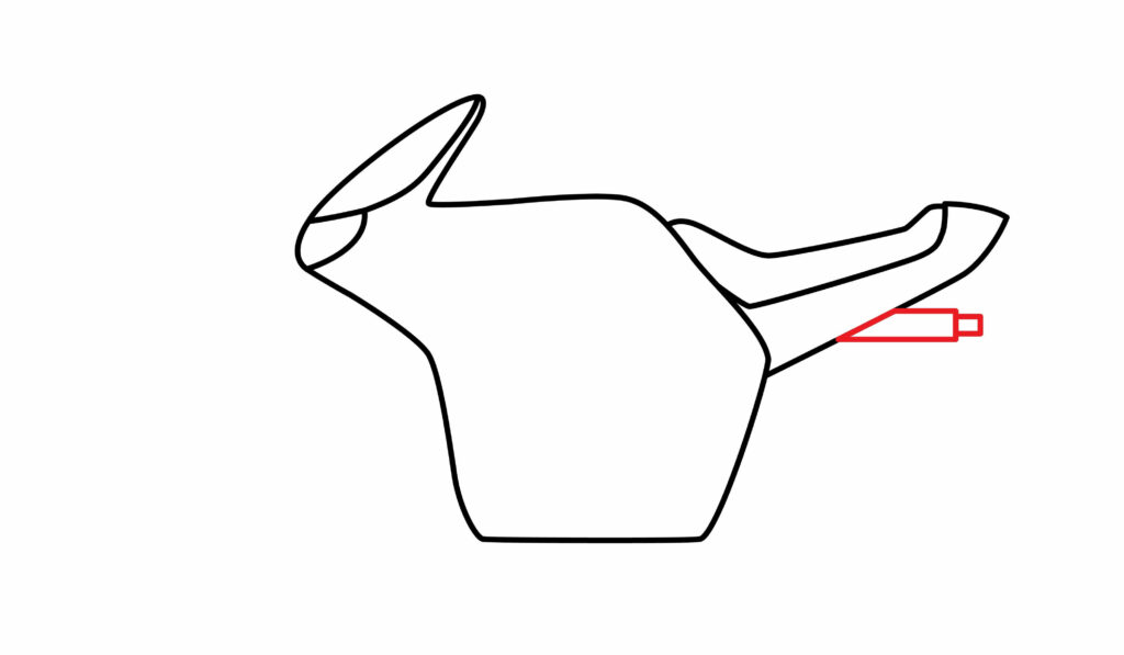 How to Draw the silencer of a racing motorcycle 