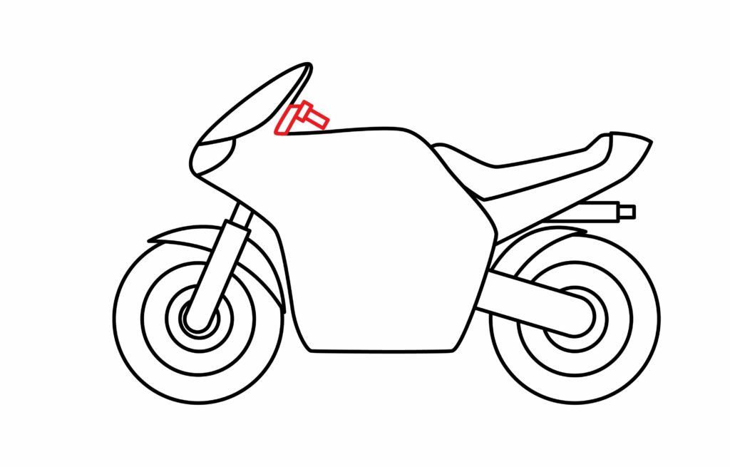 How to Draw The Handlebar And The Grip of a racing motorcycle 