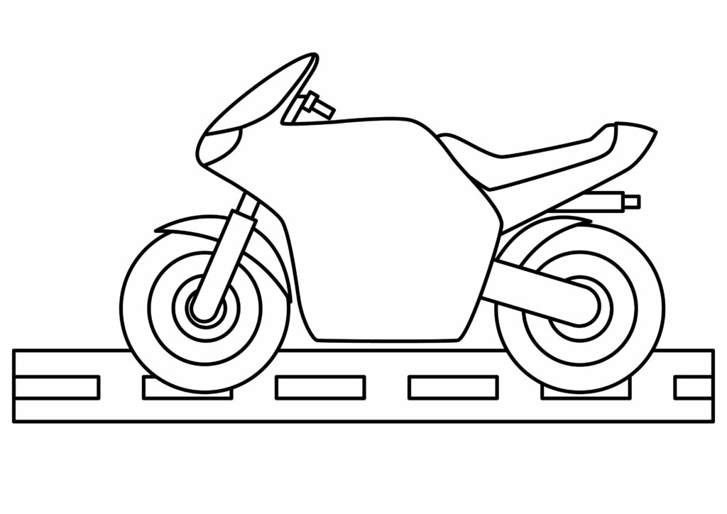 How to draw a racing motorcycle 