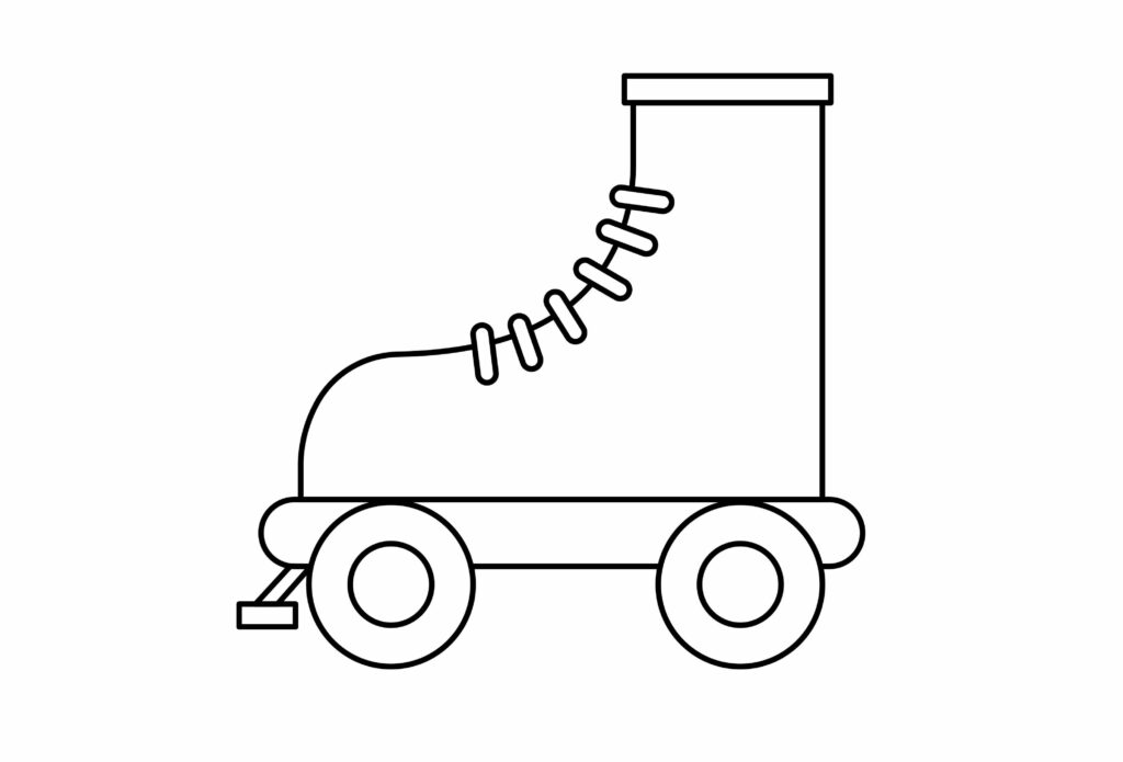 How to draw roller skates