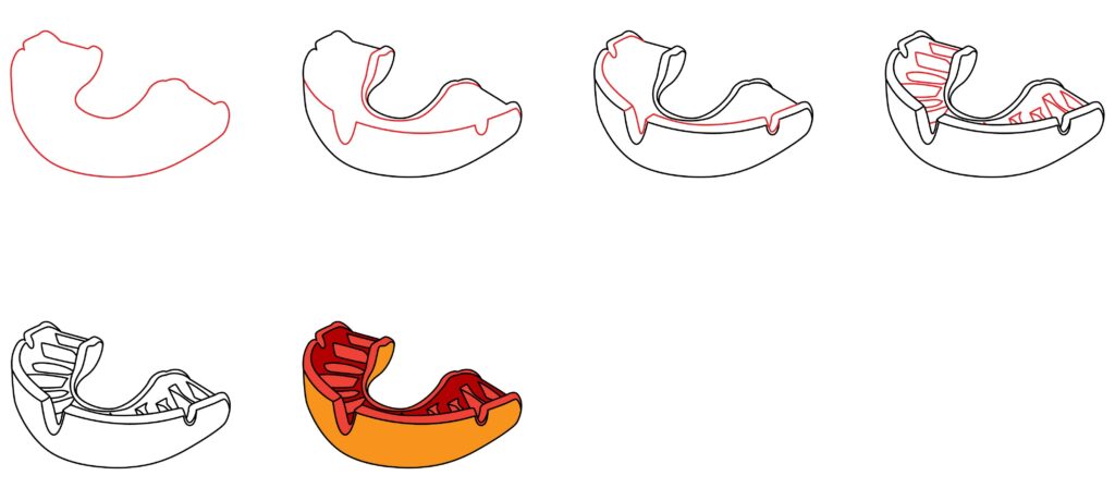 How To Draw A Rugby Mouth guard 