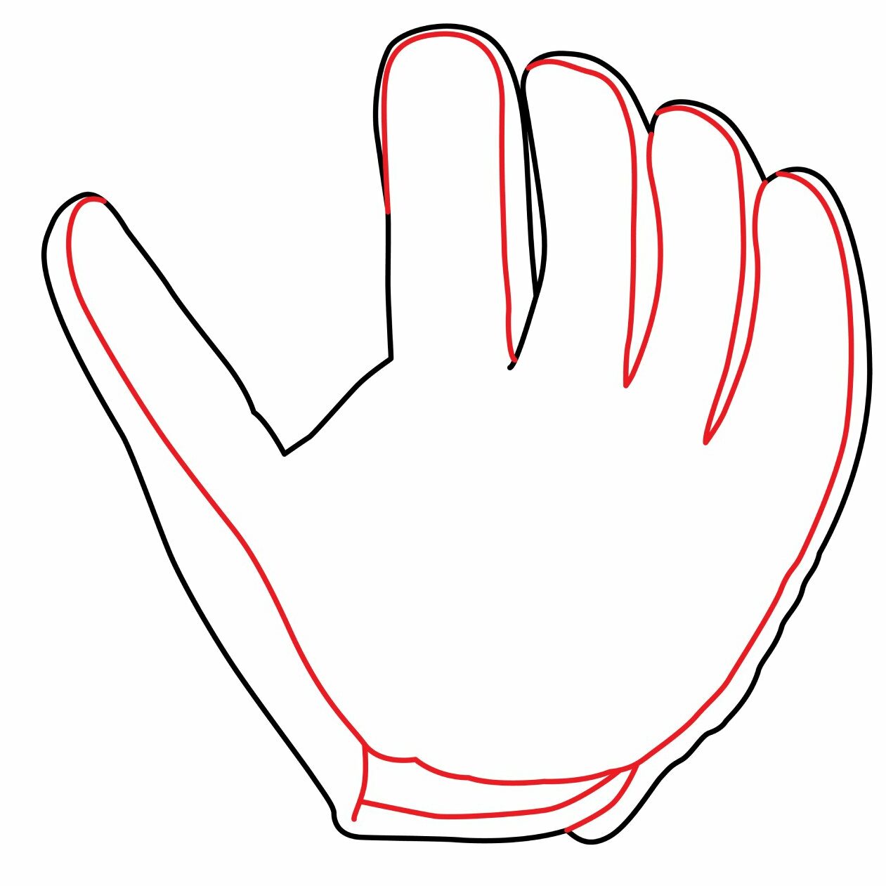 How to Draw a Softball Glove