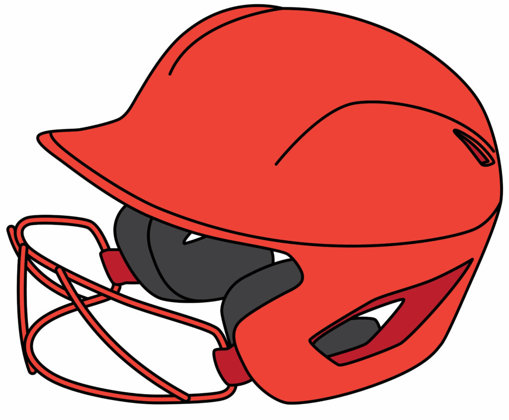 How to color the softball helmet