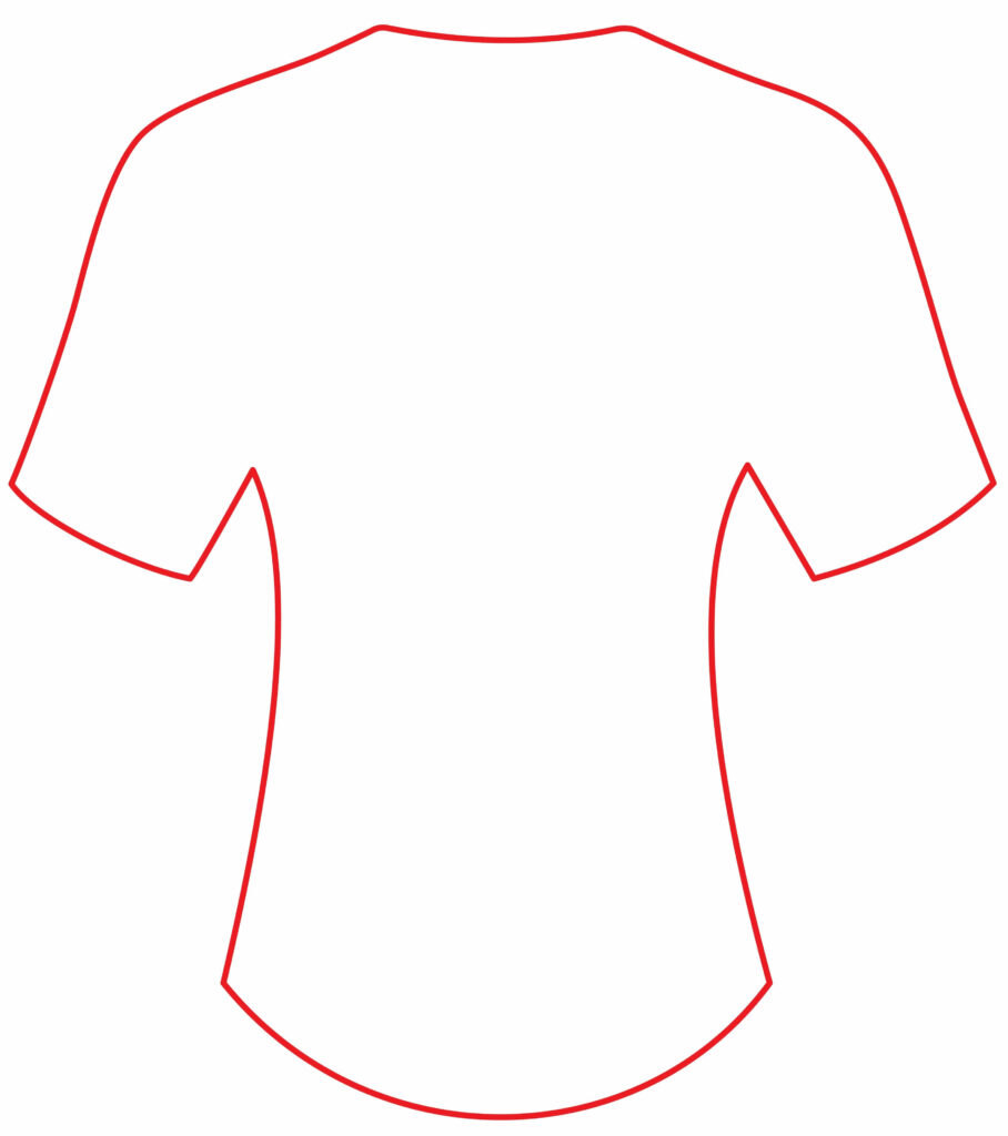 How to draw the outline of the jersey