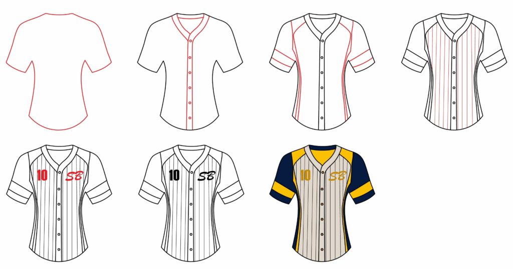How to draw a softball jersey
