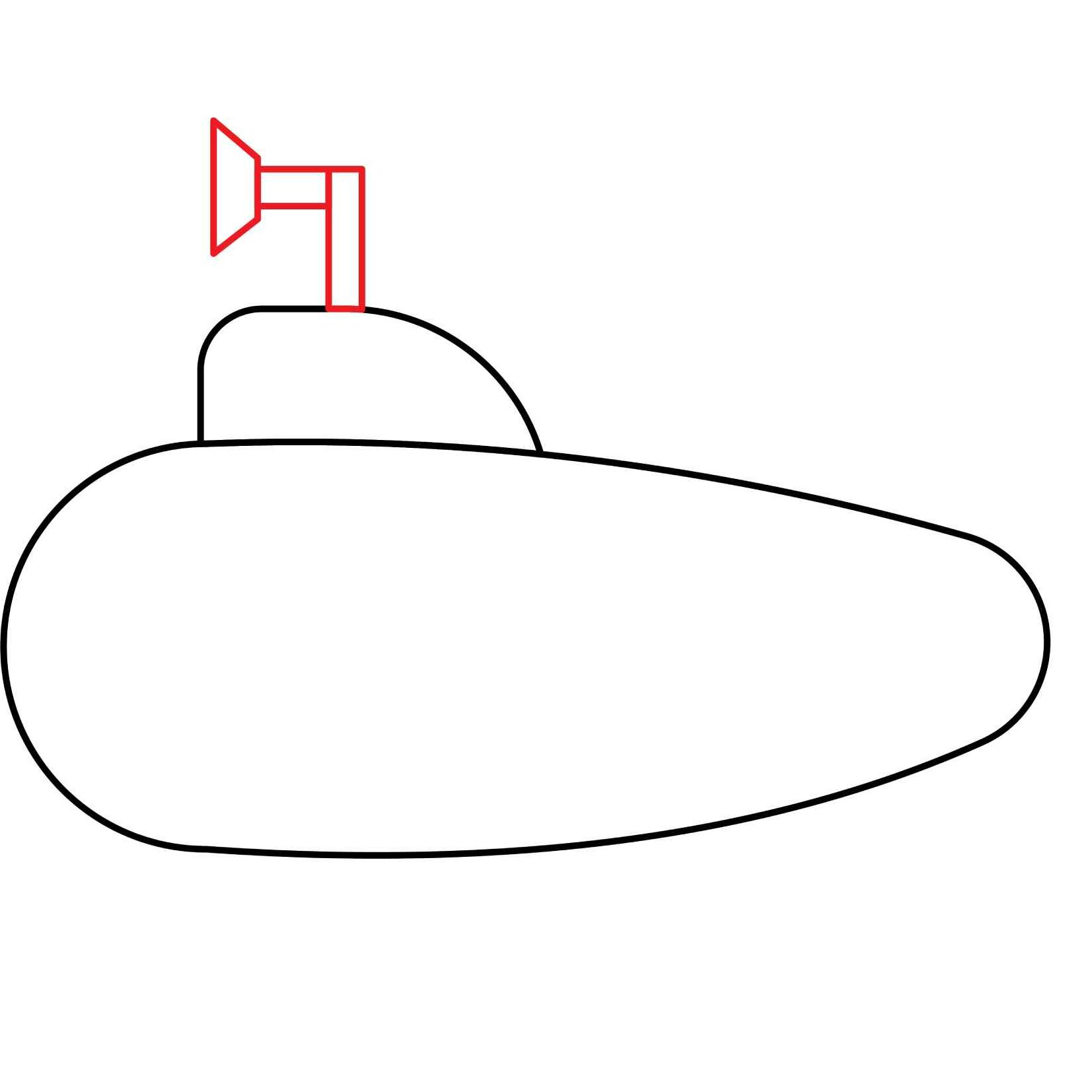 how to draw a submarine