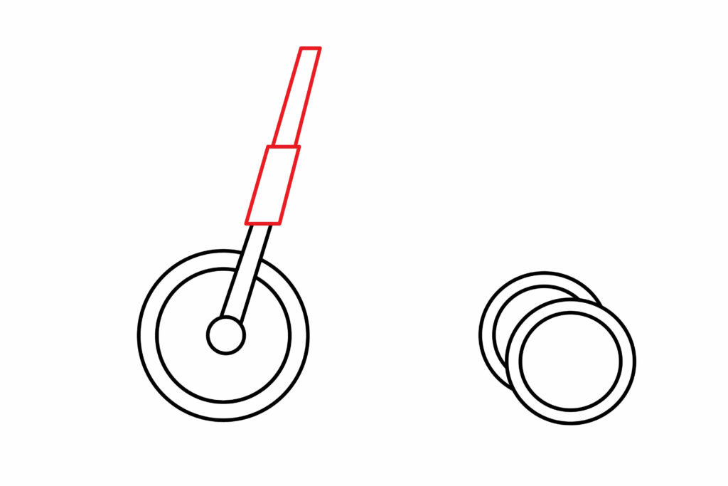 How to Draw the handlebar of a tricycle