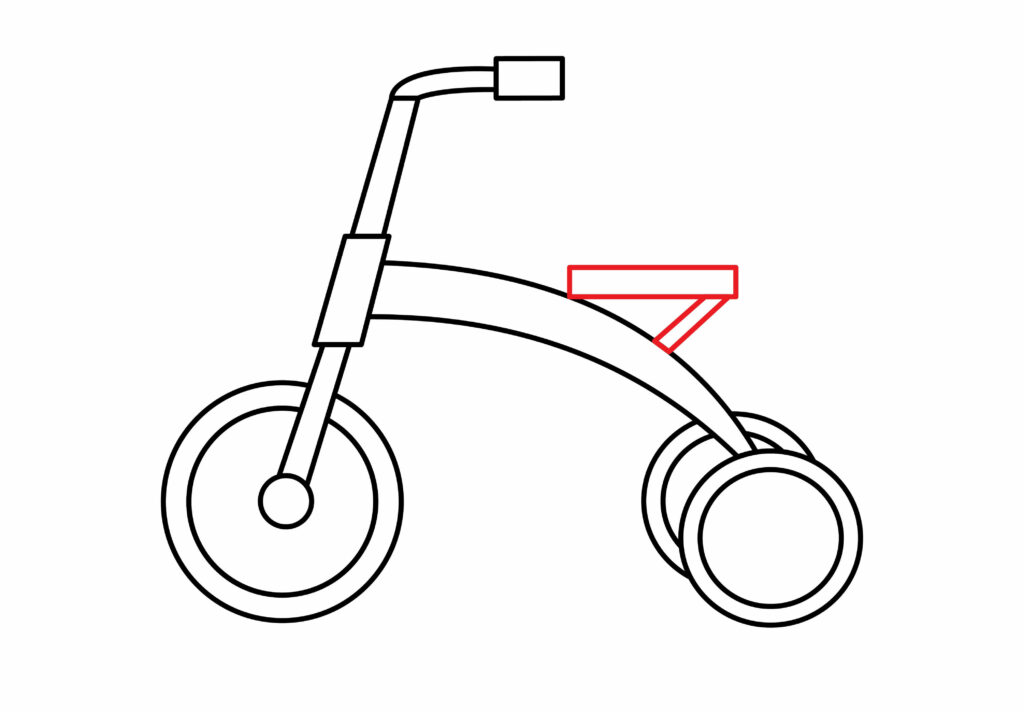 How to draw the seat of a tricycle