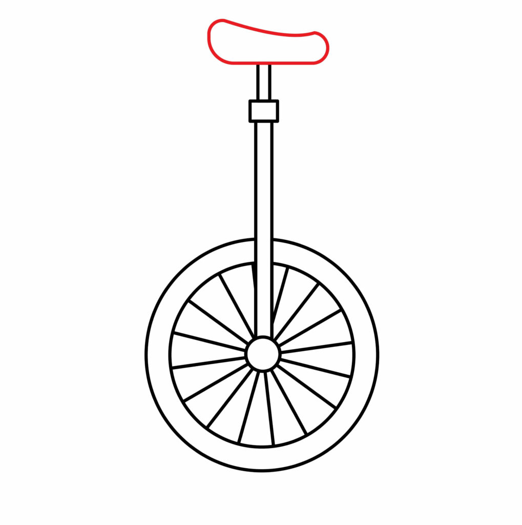 How to draw seat of a unicycle