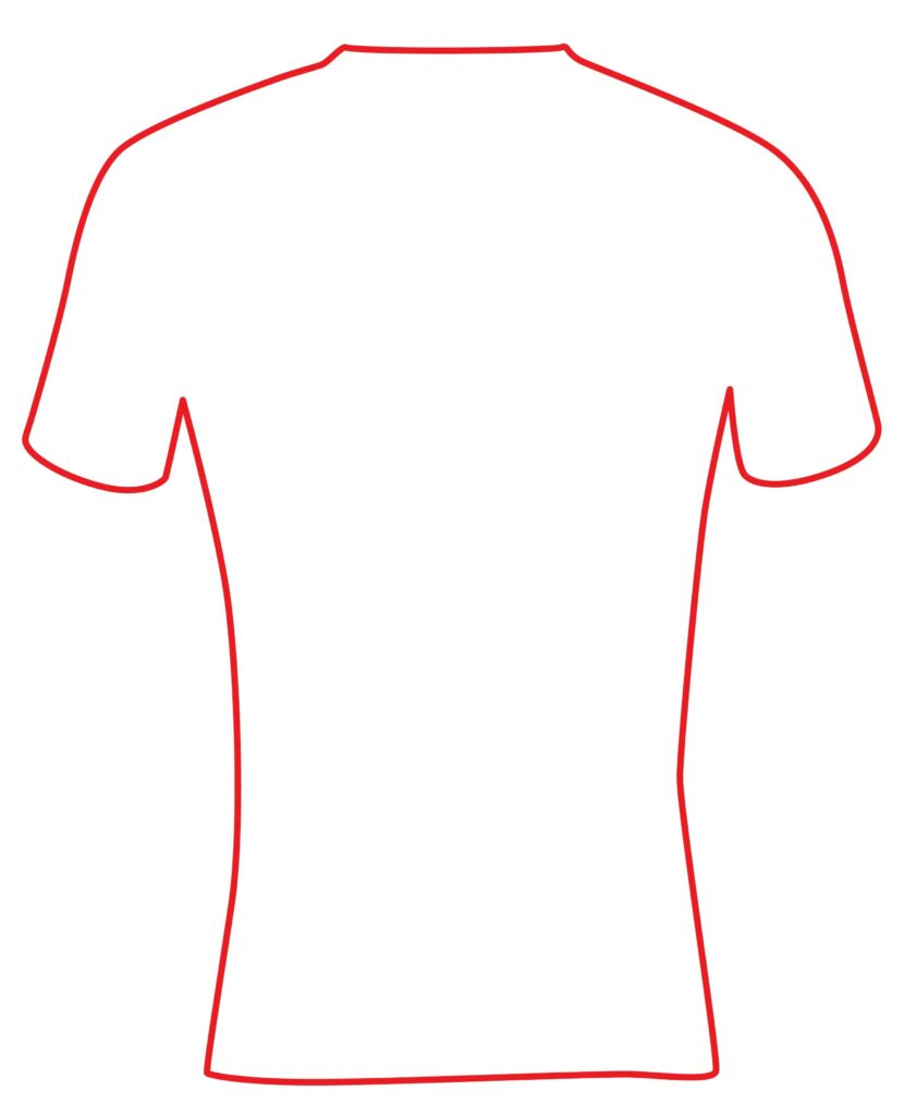 how to draw the outline of volleyball jersey