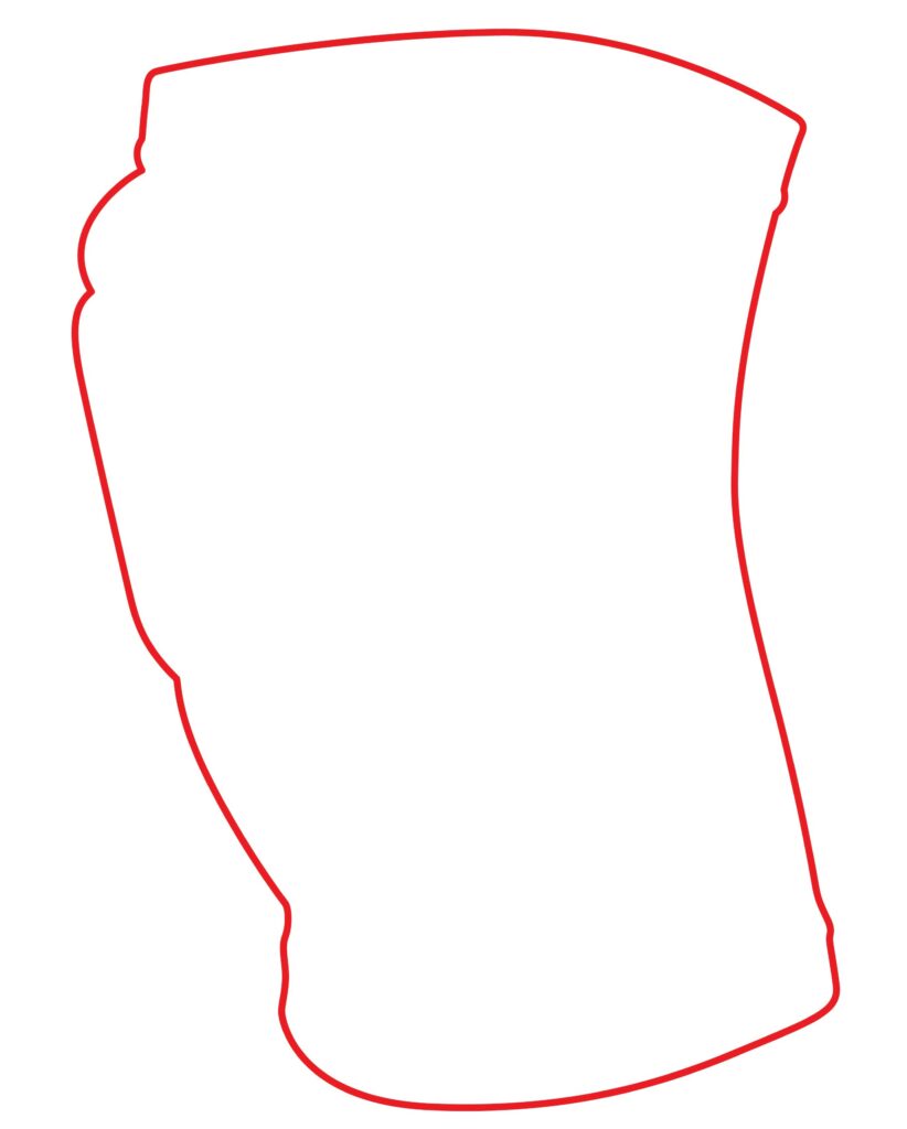 How to draw the outline of volleyball knee pad