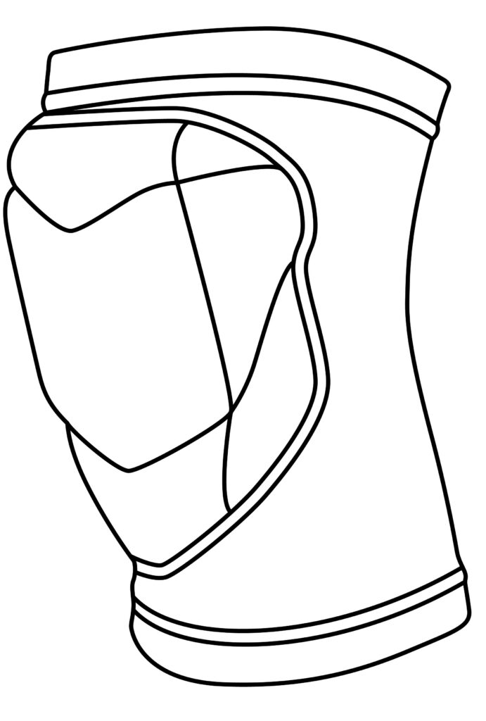 how to draw a volleyball knee pad