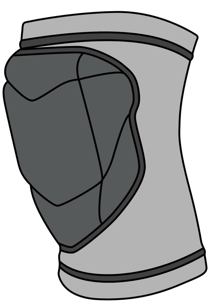 how to color the volleyball knee pad