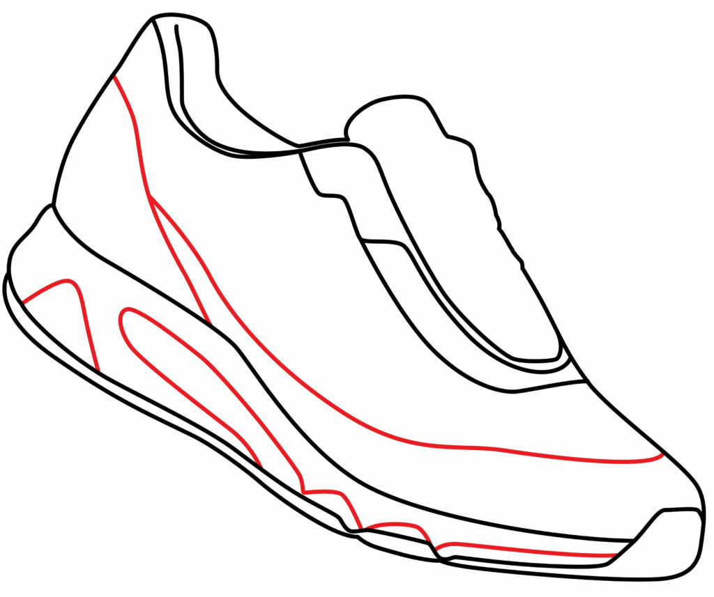 How to draw some patterns on the shoe