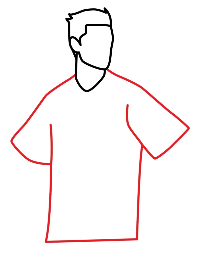 How to draw the jersey of volleyball coach.