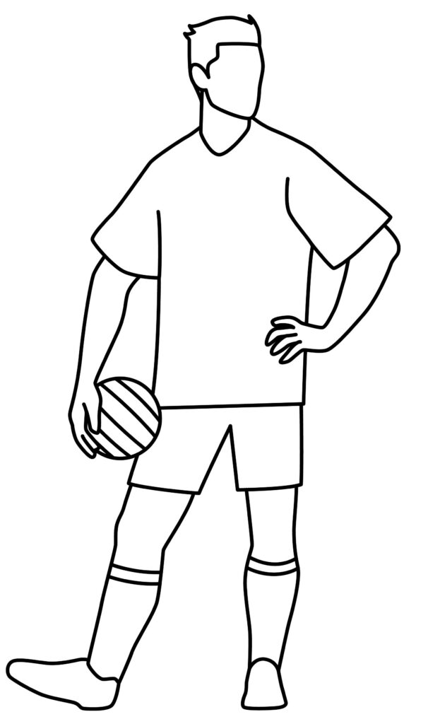 how to draw a volleyball coach