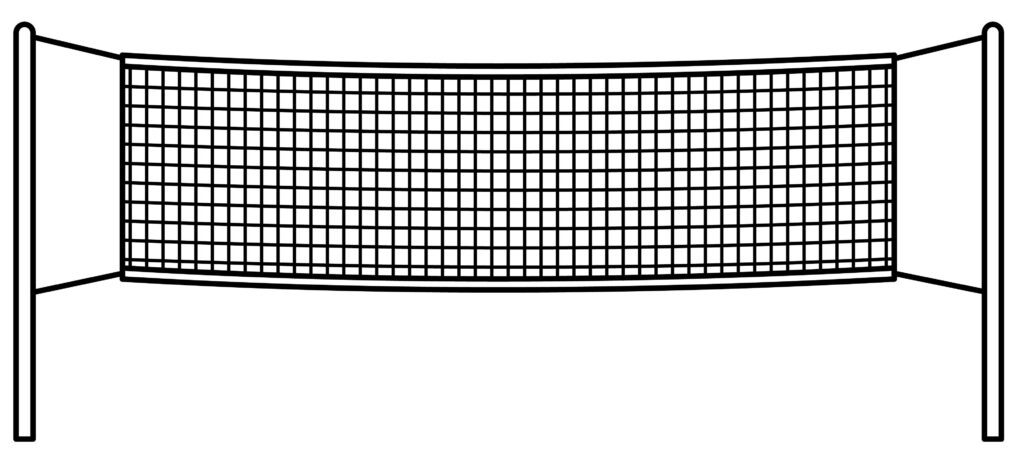 How to draw a volleyball net