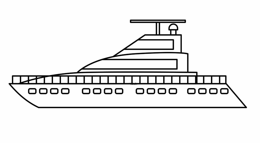 How to draw a yacht