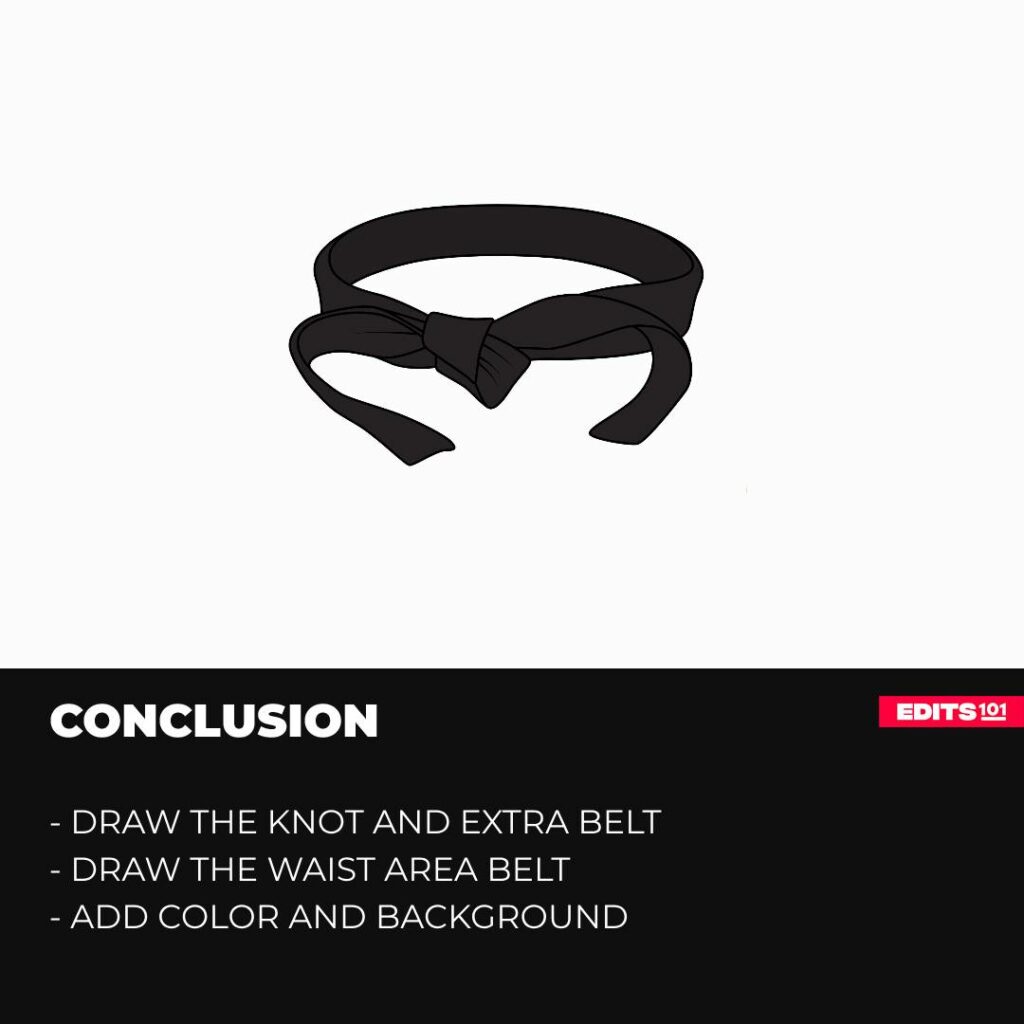 How to Draw a Karate Black Belt 