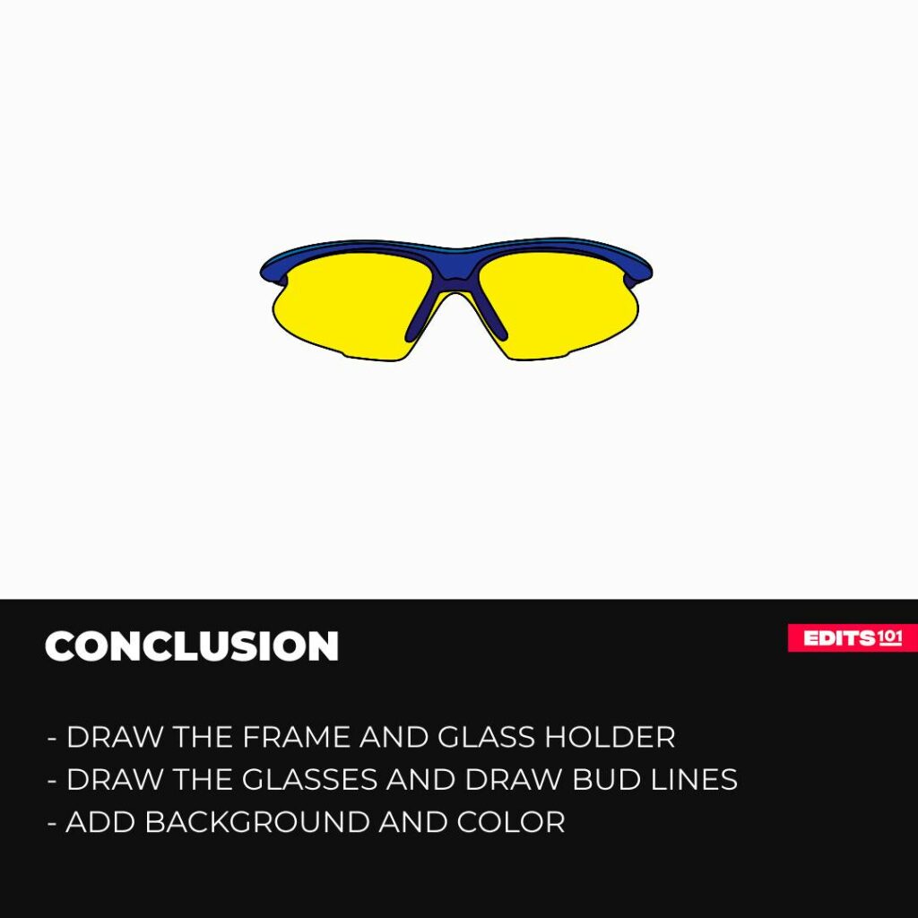 How to Draw Cycling Sunglasses 