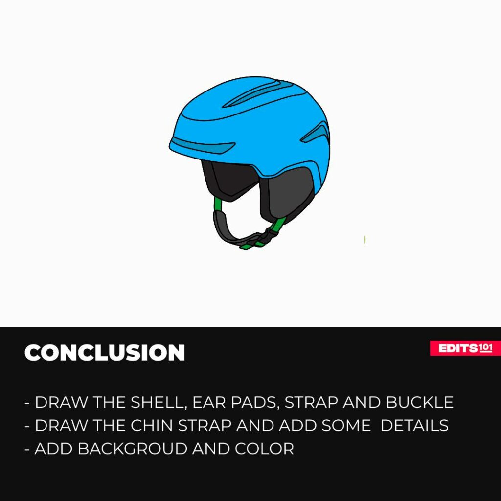 Hoe to Draw A Ski Helmet