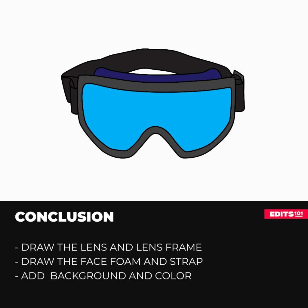How to Draw Ski Goggles
