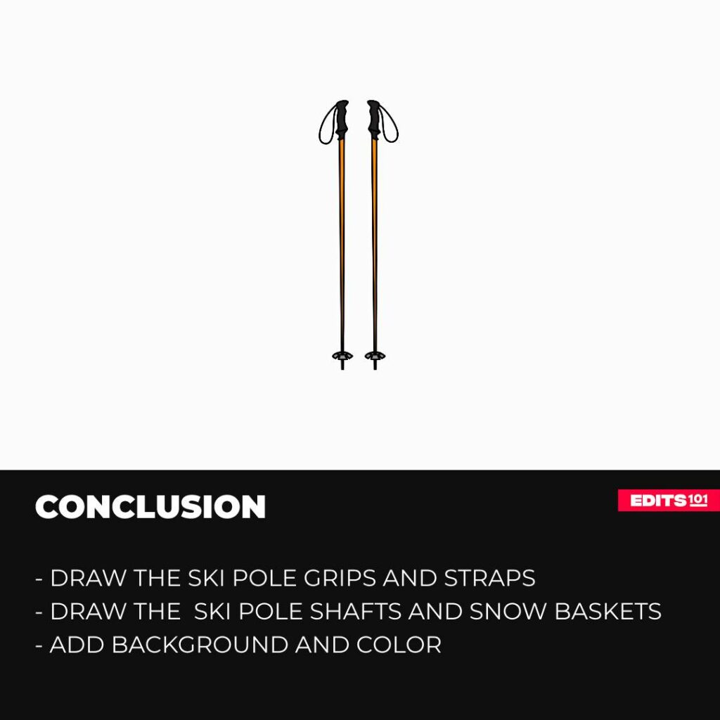 How to Draw Ski poles