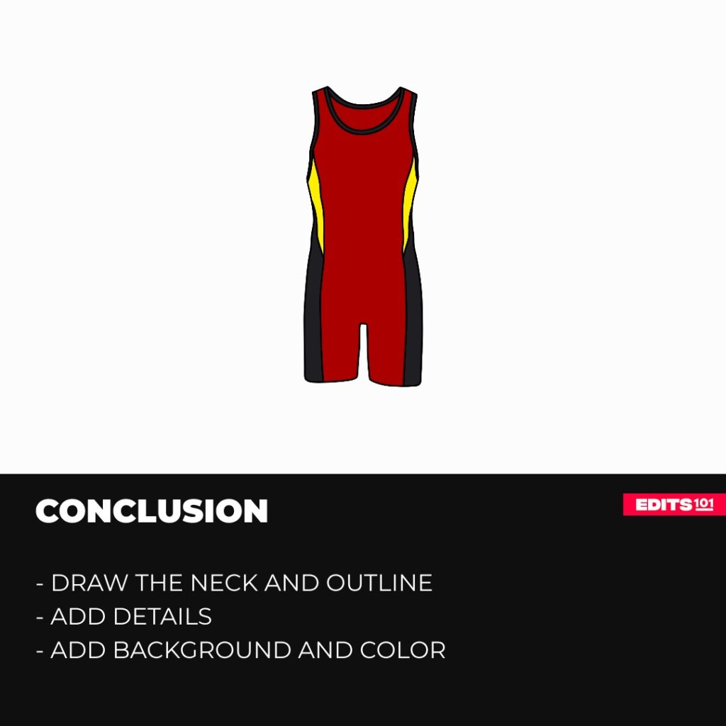 How to draw a wrestling singlet