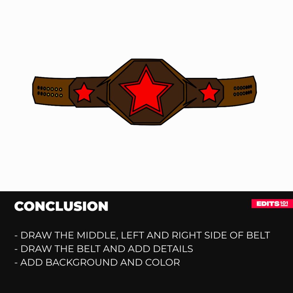 How to draw a wrestling championship belt 