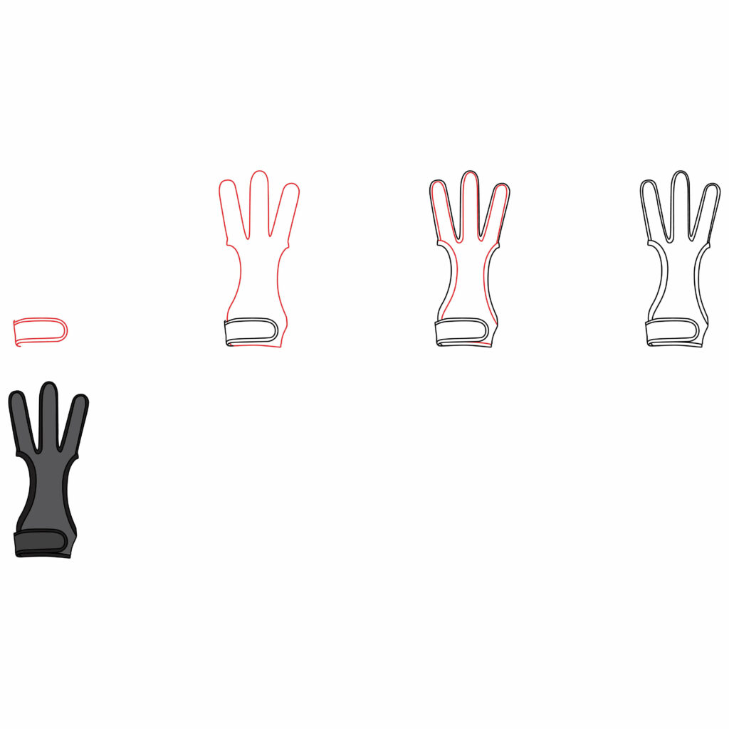 How to Draw An Archery Gloves