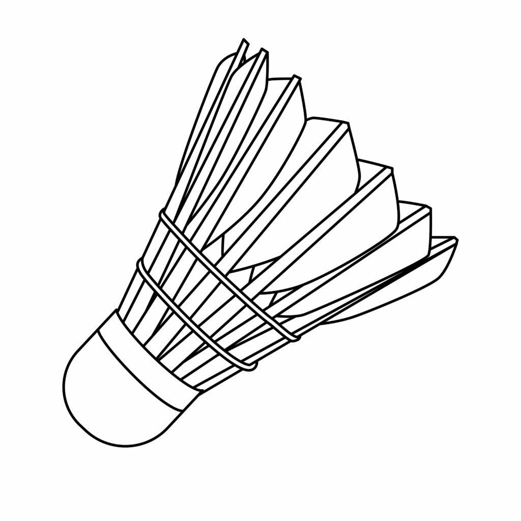 How to Draw a Badminton Shuttlecock 