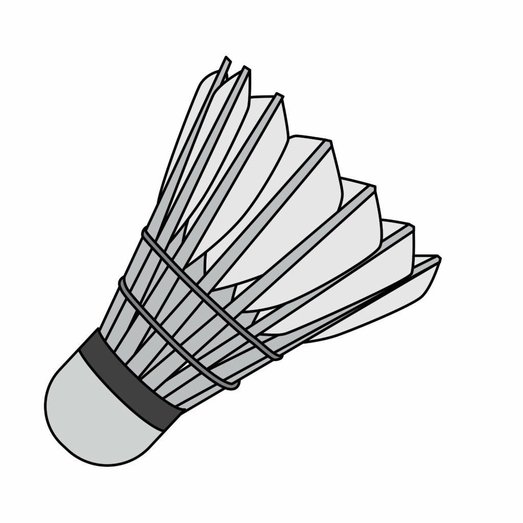 How to Draw a Badminton Shuttlecock 